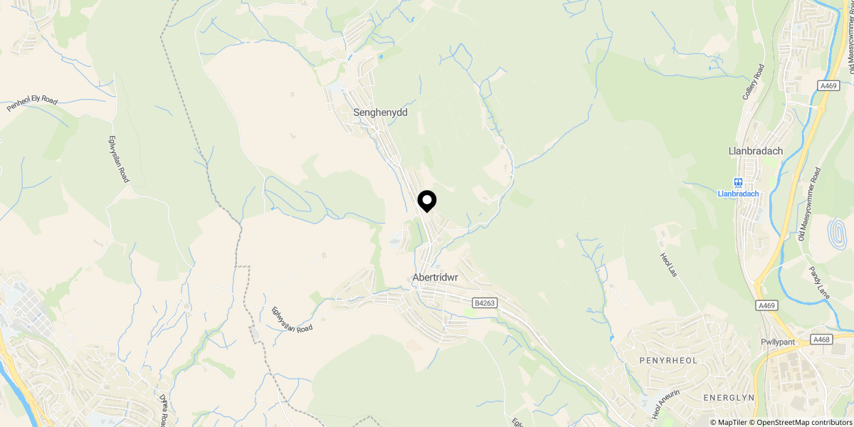 Approximate location of Edward Terrace, Abertridwr, Caerphilly, CF83 4FJ