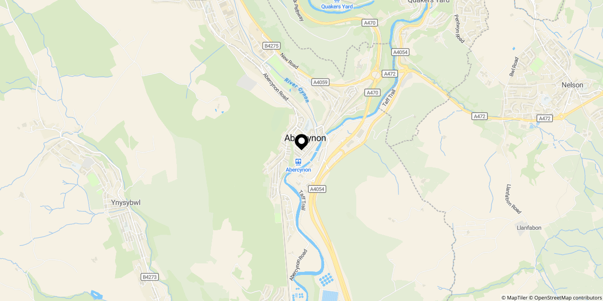 Approximate location of Junction Court Apartments, Station Road, Abercynon, Mountain Ash, CF45 4TA