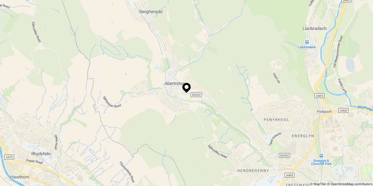 Approximate location of Thomas Street, Abertridwr, Caerphilly, CF83 4AX