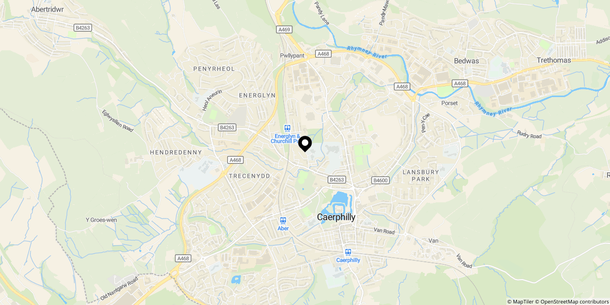 Approximate location of Morgan Street, Caerphilly, CF83 3FQ